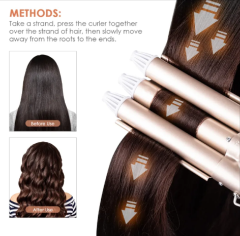Three-Barrel Ceramic Curling Iron - product view 2