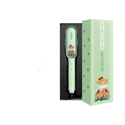 Curlixo Negative Ion Straightening Comb and Curling Iron on a clean white background