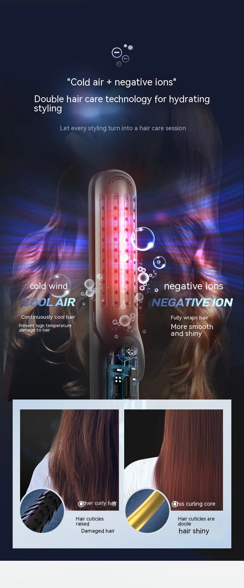 2-in-1 Curling Iron And Straightener - product view 2