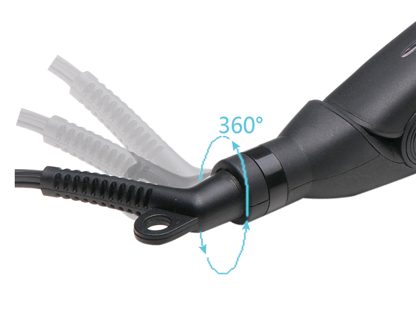 Steam Straightener and Curling Iron with Ceramic Plate - product view 7