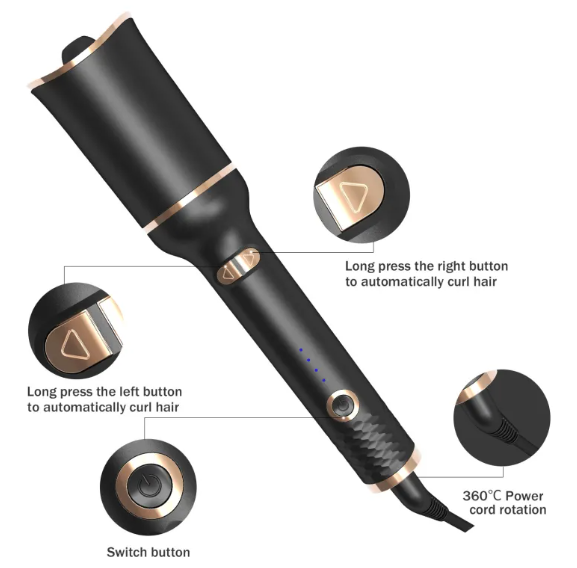 Black Electric Curling Iron - product view 3
