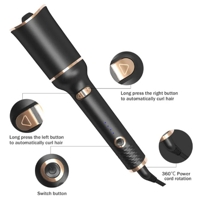 Black Electric Curling Iron - product view 3