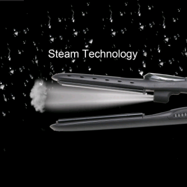 Steam Straightener and Curling Iron with Ceramic Plate - product view 6