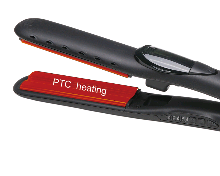 Steam Straightener and Curling Iron with Ceramic Plate - product view 5