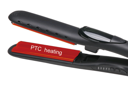 Steam Straightener and Curling Iron with Ceramic Plate - product view 5