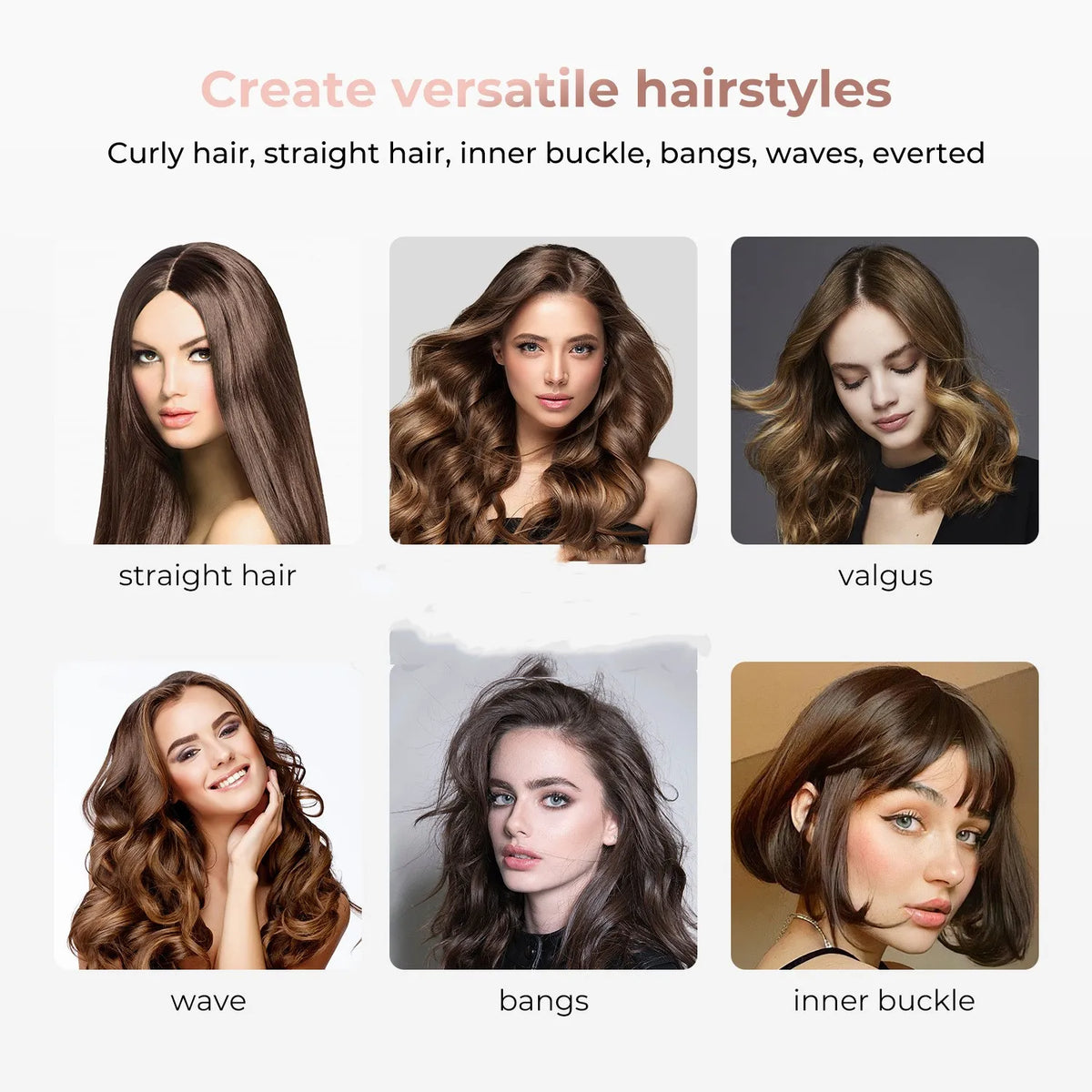 3-in1 Curling Iron Brush - product view 3
