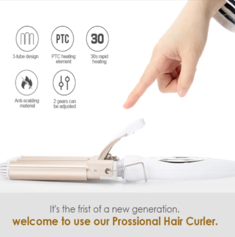 Three-Barrel Ceramic Curling Iron - product view 8