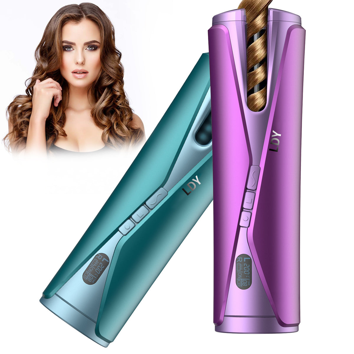 Wireless Charging Automatic Curling Iron for Travel - product view 4