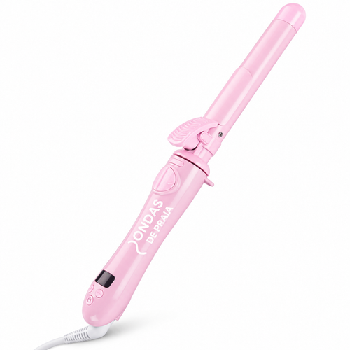Curlixo Pink automatic curling iron for hair styling on a white background
