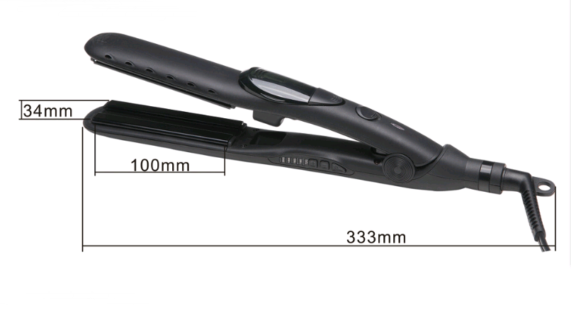 Steam Straightener and Curling Iron with Ceramic Plate - product view 10