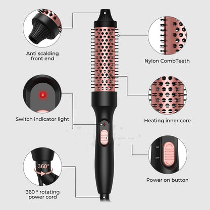 3-in1 Curling Iron Brush - product view 5