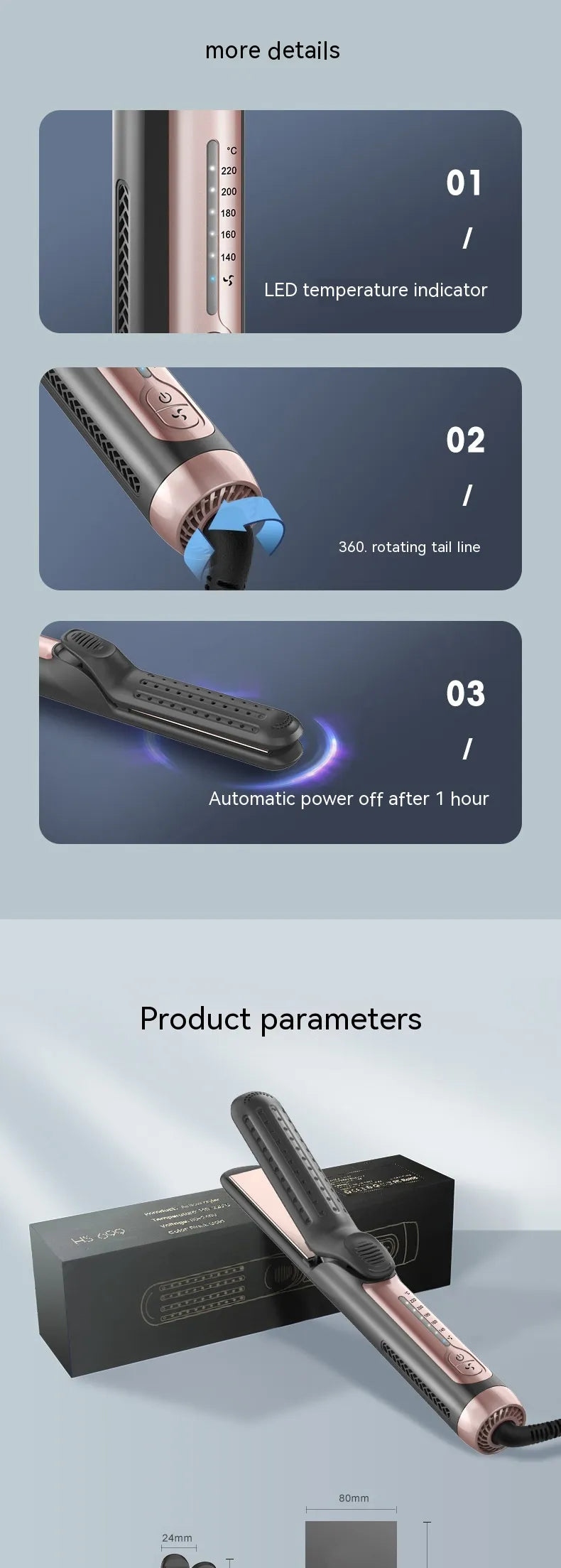 2-in-1 Curling Iron And Straightener - product view