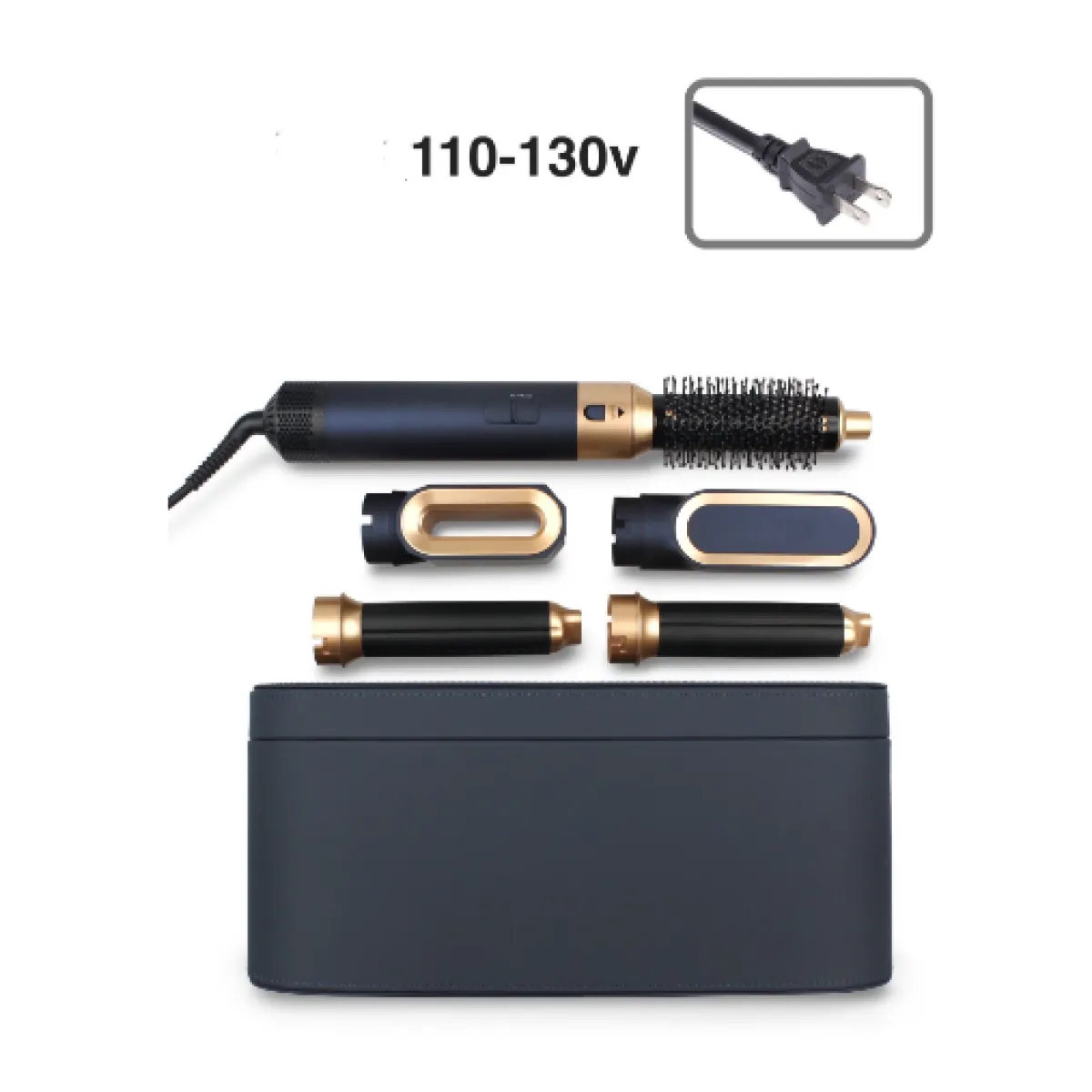 Curlixo 5-in-1 professional hair styling tool set with attachments on a white background