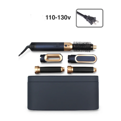 Curlixo 5-in-1 professional hair styling tool set with attachments on a white background