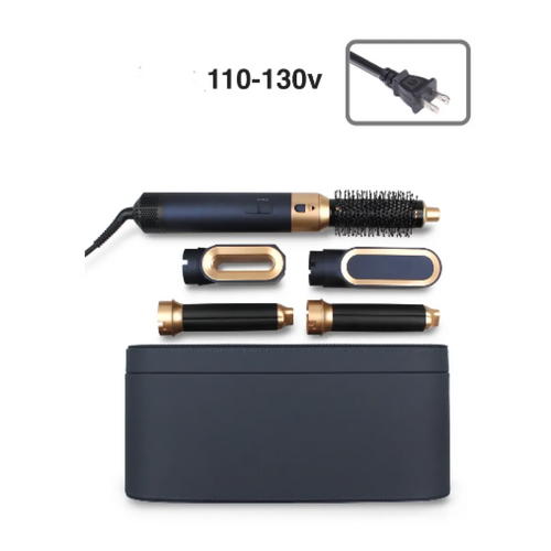 Curlixo 5-in-1 professional hair styling tool set with attachments on a white background